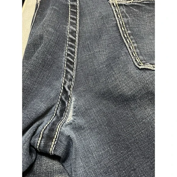 Buckle Black Jeans Mens 34x32 (Tag 34x34)Blue Fit No 9 Bootleg Dark Wash Stretch - Picture 8 of 10